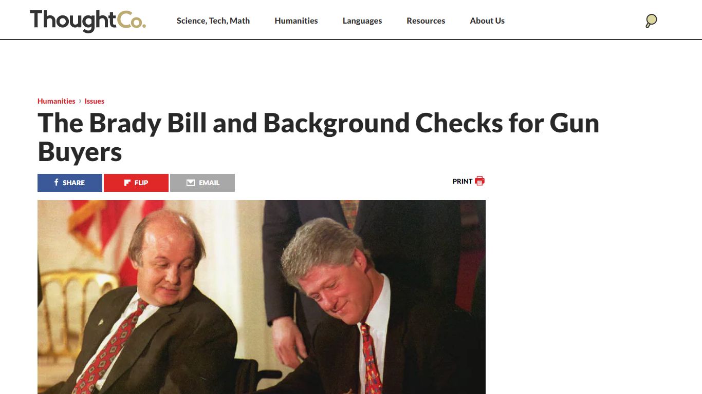 Brady Act Background Checks, History, and Application - ThoughtCo